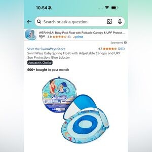 SwimWays Baby Pool Float with Canopy